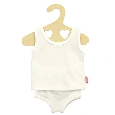 Afbeelding van Poppenonderbroek en hemd Wit, 28 35 cm