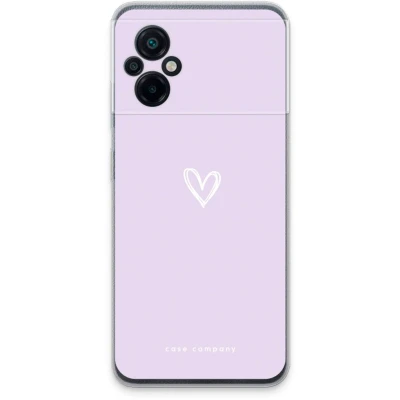 Afbeelding van Case Company® hoesje geschikt voor Xiaomi Poco M5 Klein hartje paars Soft Cover Telefoonhoesje Bescherming aan alle Kanten en Schermrand