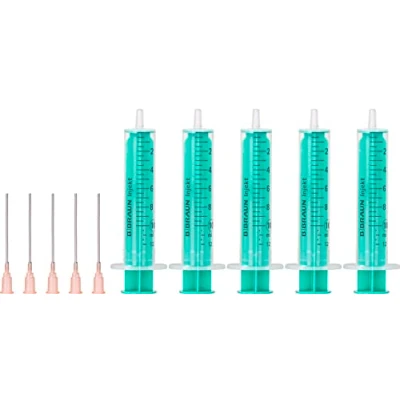 Afbeelding van MedixX 5 spuiten met stompe naald in verschillende maten voor hobby en knutselen afzonderlijk verpakte steriele (5 x 10 ml naalden)