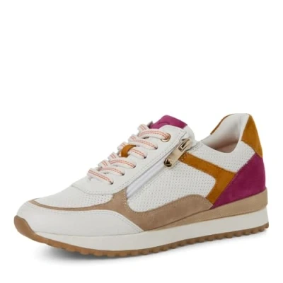 Afbeelding van Marco Tozzi Sneakers laag, Dames, Maat: 39, White pink Leer en imitatieleer