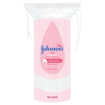 Afbeelding van Johnsons Baby Wattenschijfjes 100% katoen 50 pads