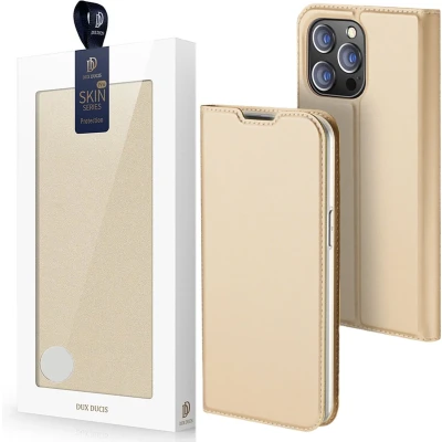 Afbeelding van Telefoon Hoesje geschikt voor Apple iPhone 14 Pro Max Dux Ducis Skin Book Case Goud