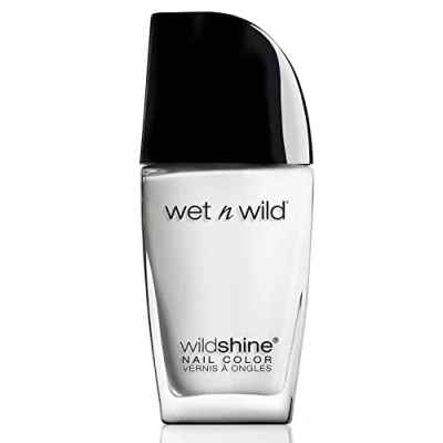 Afbeelding van Wet n Wild, Wild Shine Nail Color, Nagellak Zonder Formaldehyde, Tolueen en Ftalaten, Langhoudende Sneldrogende Formule, French White Crème