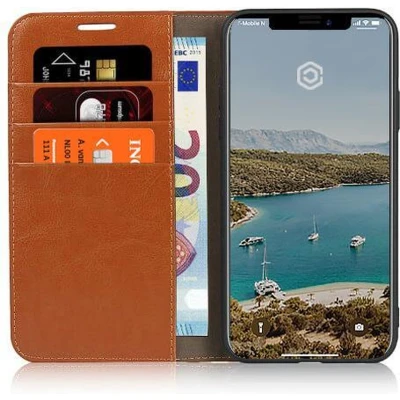 Afbeelding van Casecentive Leren Wallet case Luxe iPhone 11 Pro Max tan