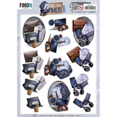 Afbeelding van 3D Push Out Amy Design We Are Men Office