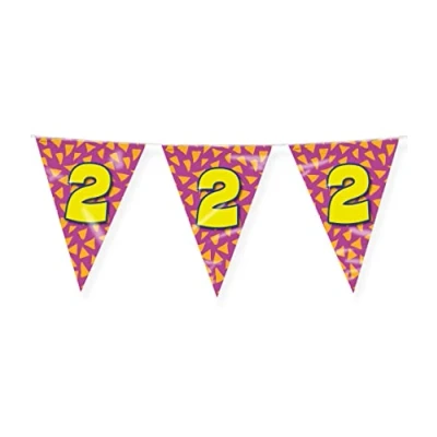 Afbeelding van Vlaggenlijn slinger 2 jaar party 10 meter