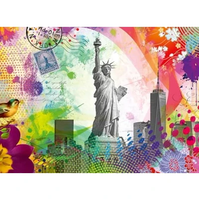 Afbeelding van Ravensburger puzzel New York Postcard Legpuzzel 500 stukjes