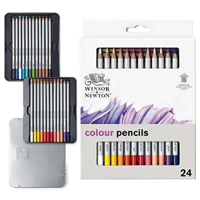 Image de Winsor &amp; Newton Studio Collection Crayons de Couleur X24 Boite Métal