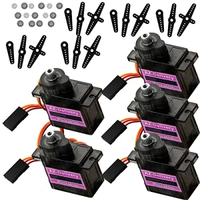 Afbeelding van AZDelivery 5 x Servo MG90S Micro Motor compatibel met Arduino Inclusief E Book!