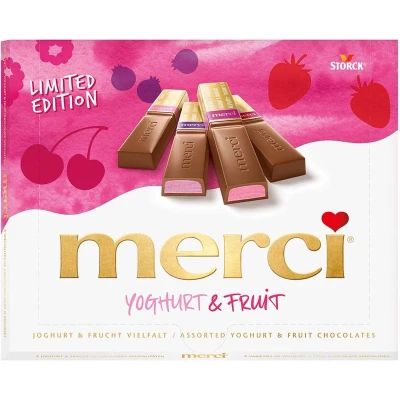 Afbeelding van Merci Finest Selection Yoghurt &amp; Fruit Limited Edition 250gr