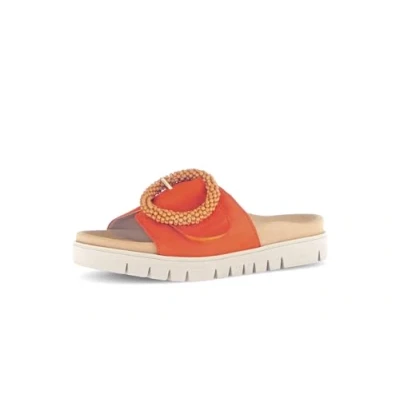 Afbeelding van Gabor Pantoffels, Dames, Maat: 37, Pumpkin Veloursleer