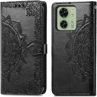 Afbeelding van iMoshion Hoesje Geschikt voor Motorola Edge 40 Met Pasjeshouder Luxe Bookcase Zwart