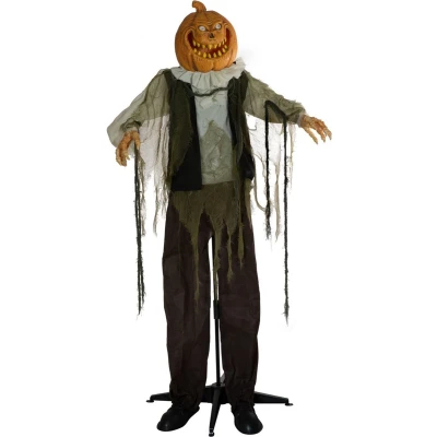 Afbeelding van Europalms Halloween figuur Pompoen man geanimeerd 170cm decoratie versiering accessoires feest