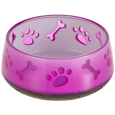 Afbeelding van croci dogwol eetof drinkpot voor katten of kleine hondjes 300 ml in kunsstof design is doorzichtig , goed te onderhouden