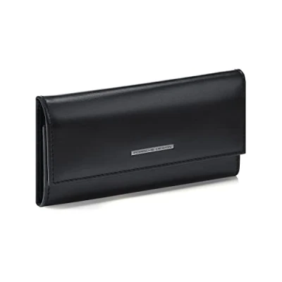 Afbeelding van PORSCHE DESIGN Leren Sleutelgeval Classic Key Case Black Zwart