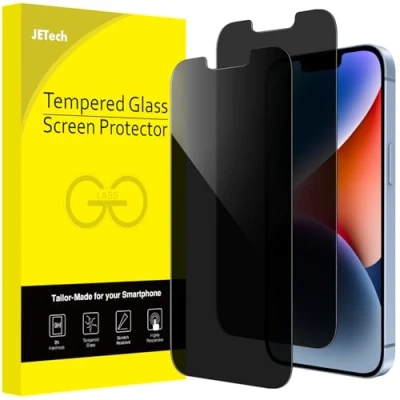 Afbeelding van JETech Anti spionage displaybescherming voor iPhone 14 6,1 inch, gehard glas, 2 stuks