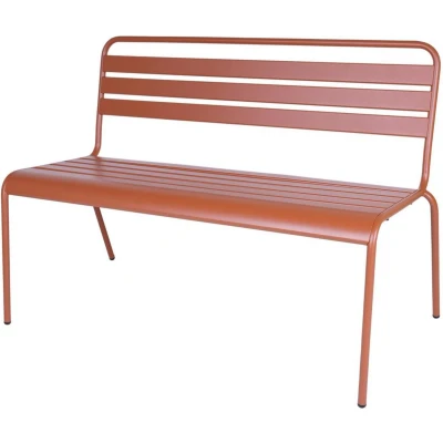 Afbeelding van MaximaVida metalen tuinbank Max 120 cm roestbruin
