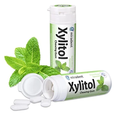 Image de Miradent Chewing Gum Xylitol Menthe Verte S/sucr30