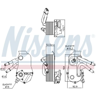 Afbeelding van NISSENS 91224 Oliekoeler, automatische transmissie