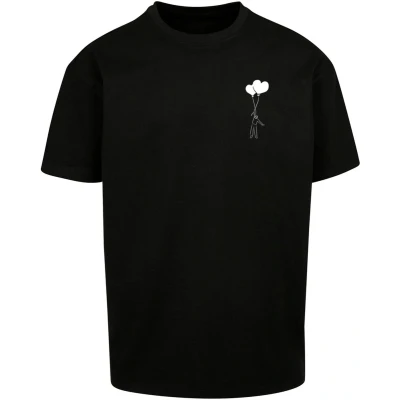 Afbeelding van Merchcode LOVE IN THE AIR Heavy Oversize Tshirt print, Heren, Maat: XS, Black