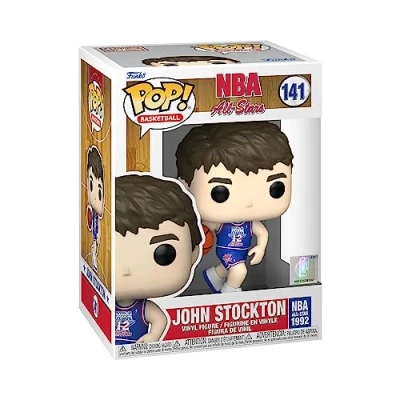 Afbeelding van Funko Pop! NBA Legends John Stockton (Blue All Star Uni 1992) verzamelfiguur van vinyl cadeau idee officiële producten speelgoed voor kinderen en volwassenen sportfans