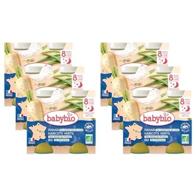 Image de Babybio Pots Panais/Haricots Verts de Vendée Riz 400 g Lot 6 Bio