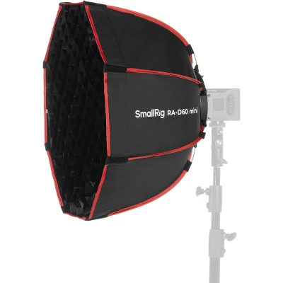 Afbeelding van SMALLRIG RA D60 softbox parabool, 60 cm, met snelontgrendeling, draagtas, compatibel RC 60B COB videolamp voor fotostudio 4682