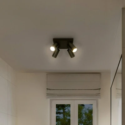 Afbeelding van LEDVANCE LED spot Octagon dimbaar, 4 lamps vierkant zwart