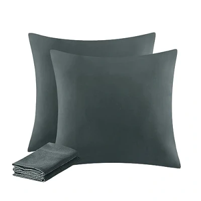 Afbeelding van Aisbo kussensloop 2 sets 80x80 super zachte ademende koolgrijs