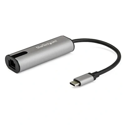 Image de StarTech.com Adaptateur USB C vers Ethernet 2.5 Gigabit Carte réseau externe 2.5GBASE T IEEE 802.3bz Mac Windows Linux (US2GC30) 10M/100M/1G/25 x 1 + 3.0 noir gris sidéral