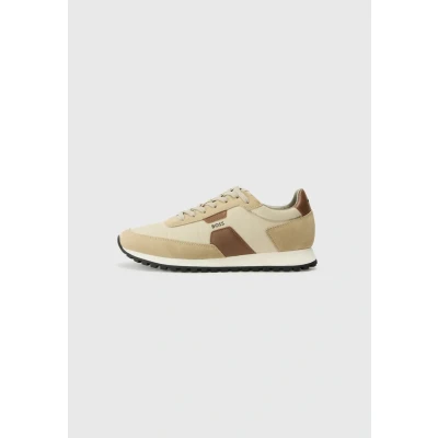 Afbeelding van BOSS Parkour Sneakers laag, Heren, Maat: 45, Medium brown Leer en textiel