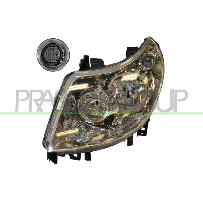 Afbeelding van PRASCO FT9304914 Koplampen Links H7, H1 Met regelmotor voor LWR FIAT: Ducato III Van, Platform / Chassis, Minibus
