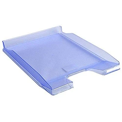 Afbeelding van Exacompta Ref. 11410D Set van 10 brievenbakjes COMBO MINI afmetingen 34,7 x 25,5 3,8 cm voor A4+ documenten doorschijnend ijsblauw capaciteit 250 vel