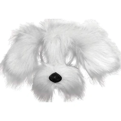 Afbeelding van Bristol Novelty EM358 Hondenmasker met geluid op hoofdband, wit, Eén maat