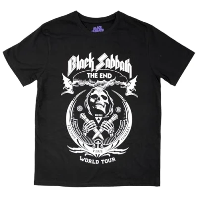 Afbeelding van Black Sabbath Heren Tshirt L The End Mushroom Cloud Zwart