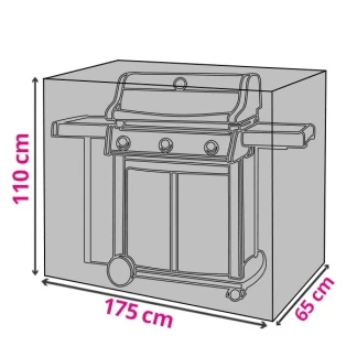 Afbeelding van BBQ hoes Rechthoekig Perel 175 x 65 110 cm (PP, Grijs)