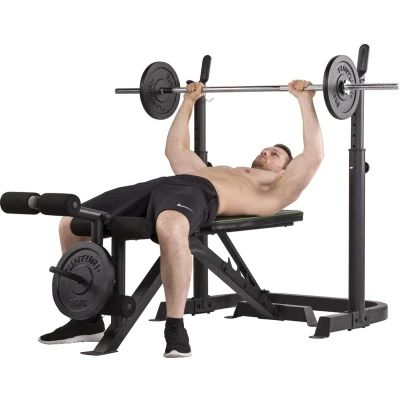 Afbeelding van Tunturi WB50 Halterbank Bankdrukbank Leg extension Bicep Curls Hamstring Incl. gratis fitness app