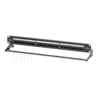 Image de Tripp Lite Cat6 24 Port Patch Panel PoE+ Compliant 110/Krone 568A/B RJ45 Ethernet 1U rack Mount TAA Tableau de connexions montable sur CAT 6 RJ 45 X noir 19&quot; Conformité