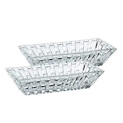 Afbeelding van Spiegelau &amp; Nachtmann Bossa Nova UK/3 Set van 2 rechthoekige transparante glazen kommen 17 cm 4427/17
