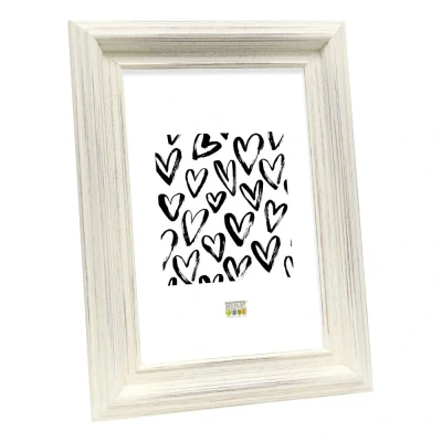 Afbeelding van Deknudt frames fotolijst S55DF1 wit geschilderd voor foto 13x18 cm