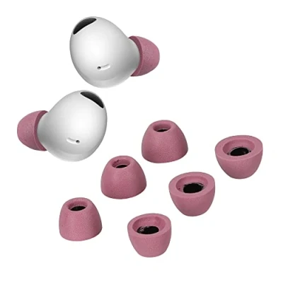Afbeelding van kwmobile 6x cover voor oordopjes geschikt Samsung Galaxy Buds 2 Pro Van memory foam in pastel lila Maat S, M en L