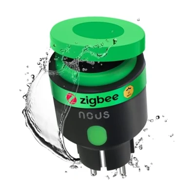 Afbeelding van Nous A6Z ZigBee Smart Outdoor stopcontact, 16 A, 3840 W, energiebewaking, IP44, compatibel met Alexa, Google Home, 3.0
