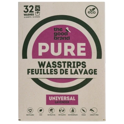 Afbeelding van The Good Brand Wasstrips Lavendel 32 Stuks