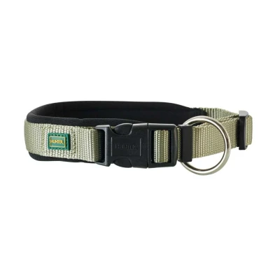 Afbeelding van Hunter Klikhalsband Neopreen Vario Plus Olijfgroen&amp;Zwart Hondenhalsband 35 40x2.0 cm