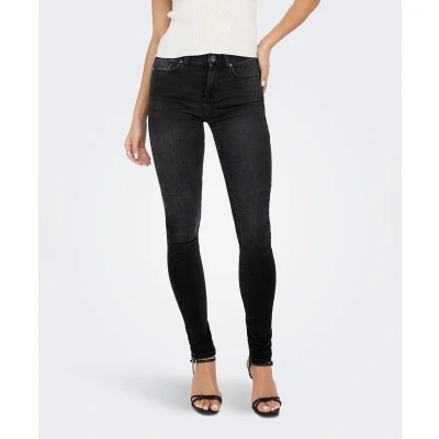 Afbeelding van ONLY Onlblush MID Jeans Skinny Fit, Dames, Maat: Mx34, Black denim