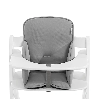 Image de hauck Alpha Cosy coussin pour chaise haute Alpha+, Beta+ et Arketa en bois, bébé de 6 à 36 mois, d&#039;assise avec dossier haut côtés stabilisés, gris stretch