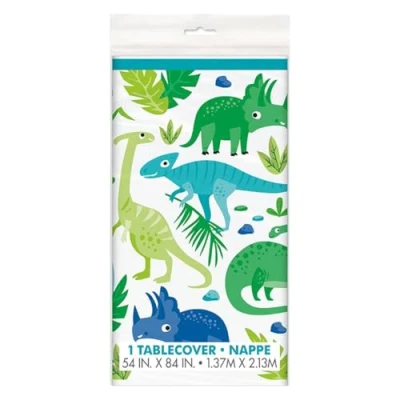 Afbeelding van Dinosaurus Blauw &amp; Groen Tafelkleed 137x213cm