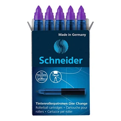 Afbeelding van Schneider navulling rollerball One Change doosje a 5 stuks paars S 185408