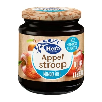Afbeelding van Hero Appelstroop Minder Zoet Broodbeleg Stroop 6 potten à 380g