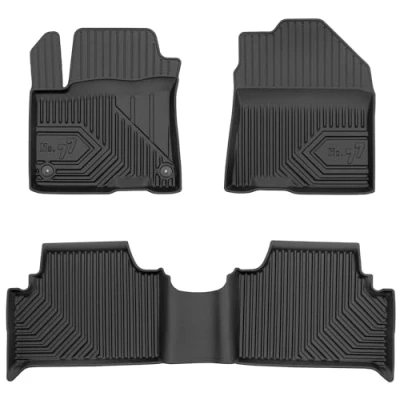Afbeelding van M MOTOS Rubberen vloermat voor Hyundai Kona 2018 2023, Verbeter je reiscomfort met de zwarte antislipmat auto nr. 77, automat alle weersomstandigheden, bescherming tegen vuil.